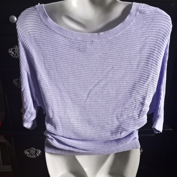 Express Lilac Butterfly Sleeve Sweater - Picture 2 of 2